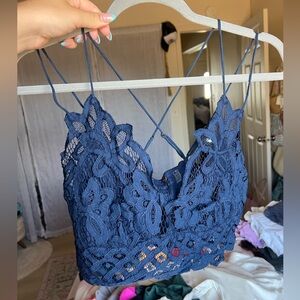 Free People Navy Blue Lace Bralette